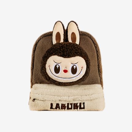 LABUBU Classic Bag Series – Berber Fleece Backpack (Brown)